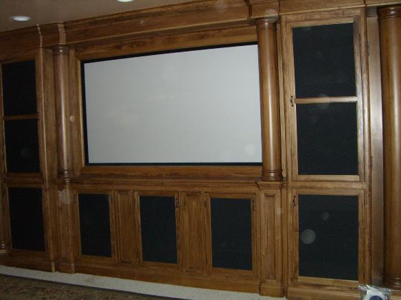 This is a custom designed cabinet with some pretty cool features.  Black mesh not only looks cool but allows for sound penatration and lets heat escape.