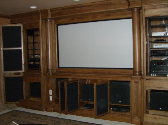 The doors open to see all of the features this design has to offer.  The structure around the screen can easily be dismantled if the screen ever needs to be replaced.